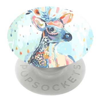 Бял PopSocket с мотив - Рисувани елени
