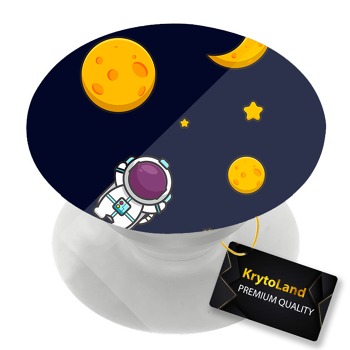 Премиум бял PopSocket с мотив