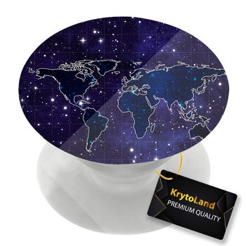 Премиум бял PopSocket с мотив