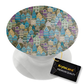 Премиум бял PopSocket с мотив