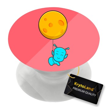 Премиум бял PopSocket с мотив