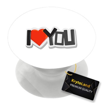 Премиум бял PopSocket с мотив