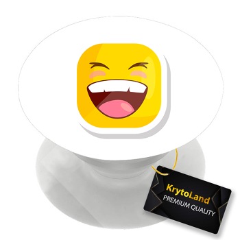 Премиум бял PopSocket с мотив