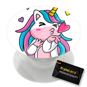 Премиум бял PopSocket с мотив