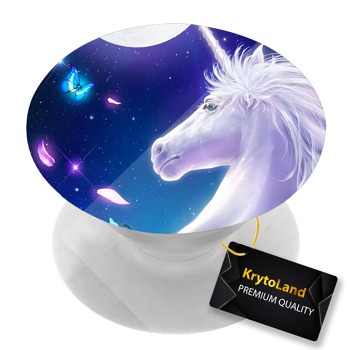 Премиум бял PopSocket с мотив