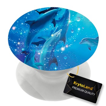 Премиум бял PopSocket с мотив