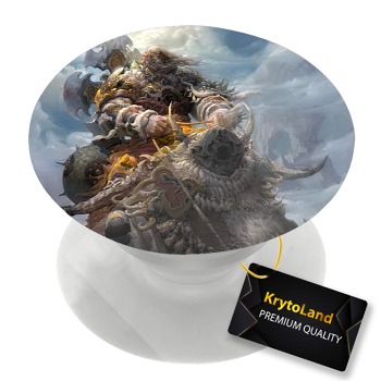 Премиум бял PopSocket с мотив