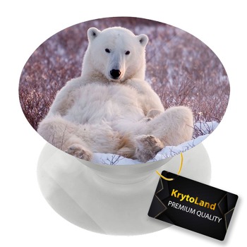 Премиум бял PopSocket с мотив