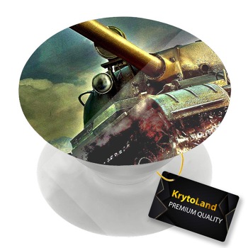 Премиум бял PopSocket с мотив