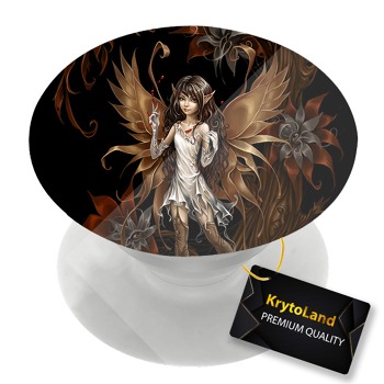 Премиум бял PopSocket с мотив