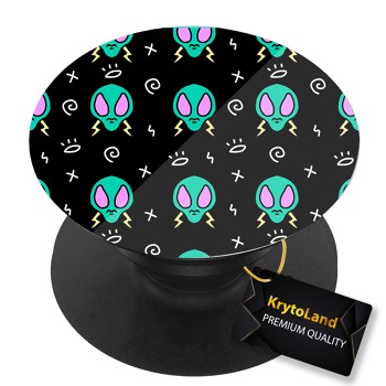 Премиум черен PopSocket c мотив