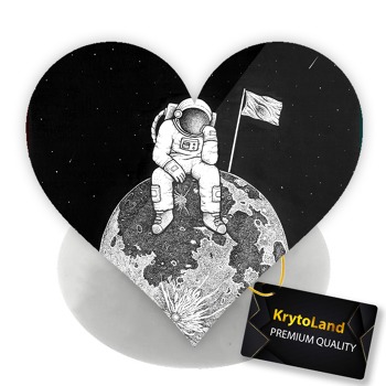 Премиум бял PopSocket сърце с мотив