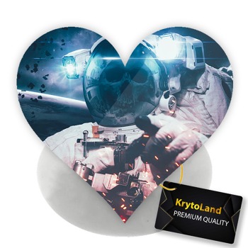 Премиум бял PopSocket сърце с мотив