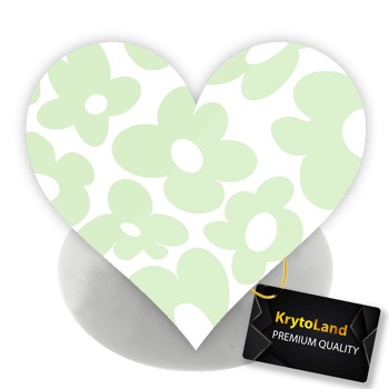 Премиум бял PopSocket сърце с мотив
