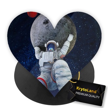 Премиум черен PopSocket сърце с мотив