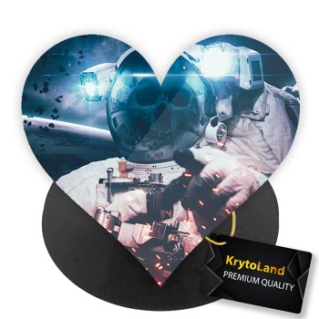 Премиум черен PopSocket сърце с мотив