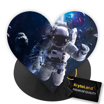 Премиум черен PopSocket сърце с мотив