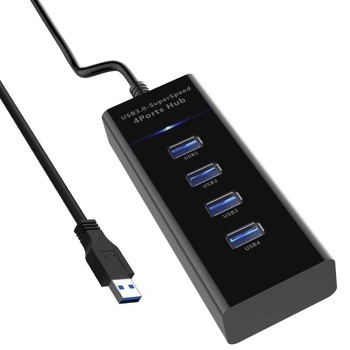 Високоскоростна USB 3.0 станция (хъб) - 4x USB порта, 30 см кабел
