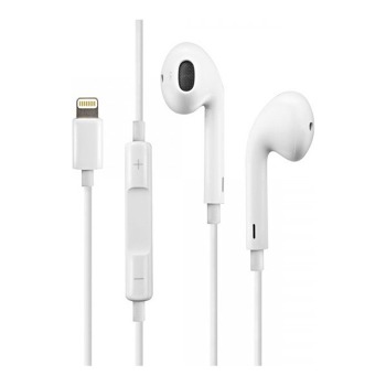 Елегантни бели слушалки с lightning конектор за Apple