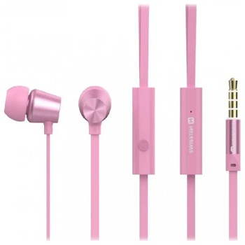 Метални слушалки Swissten Earbuds Dynamic YS500 - Розови