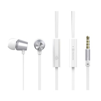 Метални слушалки Swissten Earbuds Dynamic YS500 - Сребристи