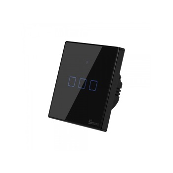 Интелигентен превключвател WiFi + RF 433 Sonoff T3 EU TX (3-канала) - Черен