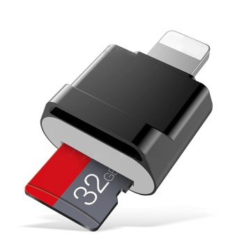 Редукция от Micro SD Карта към Apple lightning (iPhone)- Черна