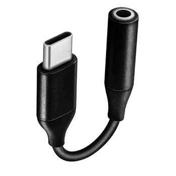 Адаптер от USB-C към 3.5 мм жак - Черен