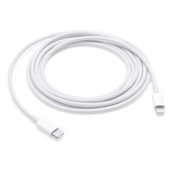 Бързозаряден кабел USB-C към Lightning 2m - Бял