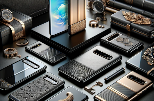 dall·e_2024-01-24_14.09.05_-_a_modern_and_visually_appealing_square_image_showcasing_a_range_of_sophisticated_phone_cases_for_the_samsung_galaxy_s10_plus._the_image_should_feature.png