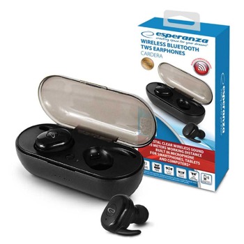 Безжични слушалки ESPERANZA TWS CARDERA - Черни