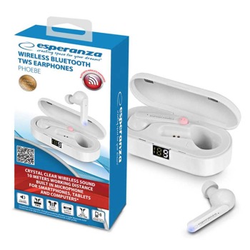 Безжични слушалки ESPERANZA TWS PHOEBE - Бели