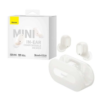 Безжични слушалки Baseus Bowie EZ10, Bluetooth 5.3 - Бели