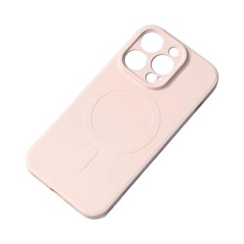 Заден силиконов кейс Magsafe за iPhone 14 - Розов