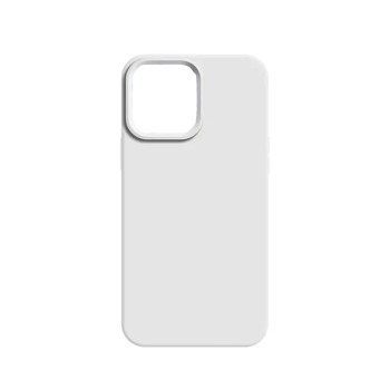 Цветен силиконов кейс за iPhone 15 - Бял
