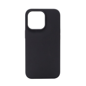 Цветен силиконов кейс за iPhone 15 - Черен