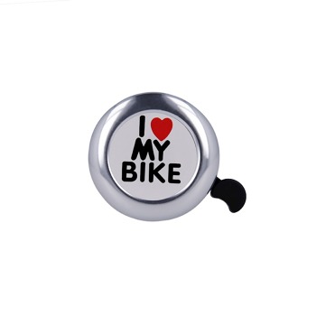 Звънец за велосипед I Love My Bike - Сребрист
