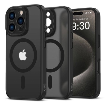 Заден кейс Tech-Protect MagCam MagSafe за iPhone 16 Pro Max - Matte Black