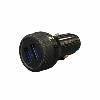 Зарядно за кола TD-LTE C219 - 2x USB порт - Черно
