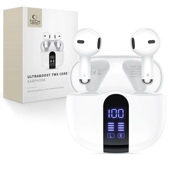Безжични слушалки Tech-Protect UltraBoost TWS Earphone Core G2 - Бели