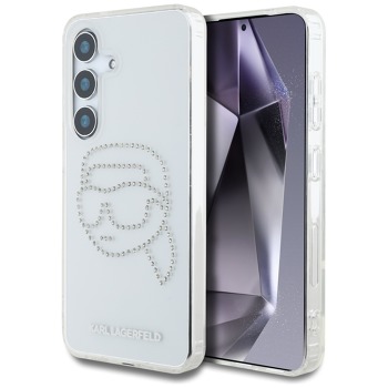 Кейс Karl Lagerfeld IML Rhinestones Karl Head за Samsung Galaxy S25 - Прозрачен