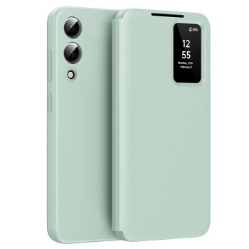 Флип калъф Techsuit SmartView за Samsung Galaxy S25 Edge - Зелен